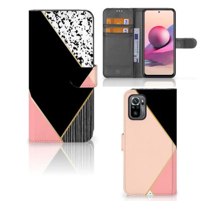 Xiaomi Redmi Note 10S | 10 4G | Poco M5s | Book Case | Zwart Roze Vormen