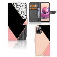 Xiaomi Redmi Note 10S | 10 4G | Poco M5s | Book Case | Zwart Roze Vormen