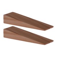 Deurwig - 2x - hout - 7 x 1,2 cm - deurstopper - thumbnail