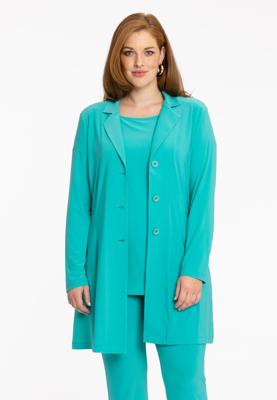Yoek Blazer long | Turquoise | Maat 58/60