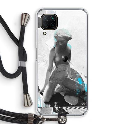 I will not feel a thing: Huawei P40 Lite Transparant Hoesje met koord