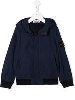 Stone Island Junior veste bomber à patch logo - Bleu - thumbnail