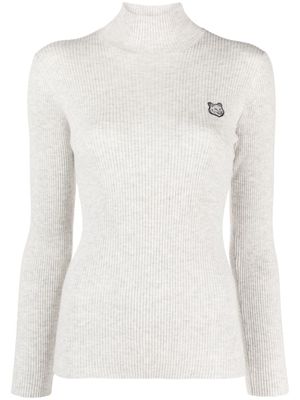 Maison Kitsuné pull à col montant - Gris