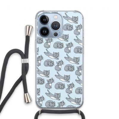Poezen: iPhone 13 Pro Transparant Hoesje met koord