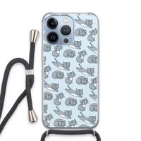 Poezen: iPhone 13 Pro Transparant Hoesje met koord