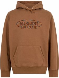 Supreme x Missoni hoodie 'FW21' à logo brodé - Marron