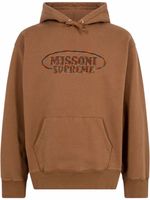 Supreme x Missoni hoodie 'FW21' à logo brodé - Marron - thumbnail