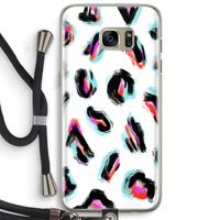 Cheetah color: Samsung Galaxy S7 Edge Transparant Hoesje met koord