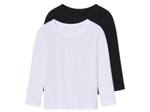 lupilu 2 kinder shirts (110/116, Zwart/wit)