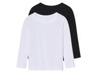 lupilu 2 kinder shirts (110/116, Zwart/wit)