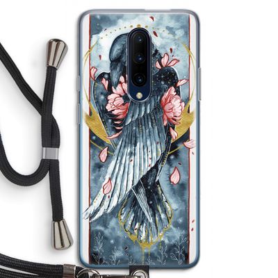 Golden Raven: OnePlus 7 Pro Transparant Hoesje met koord