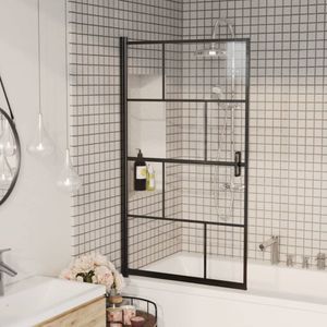 VidaXL Douchewand 80x140 cm esg zwart