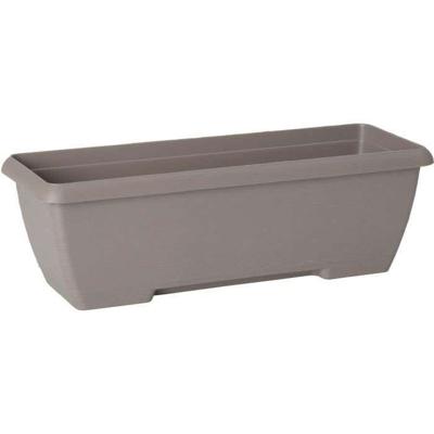 Jardiniere - GARDEN ID Teramo - Taupe 60 cm - Duurzaamheid - Geïntegreerde waterreserve - Gerecycled & 100% recyclebaar - Volume voor planten