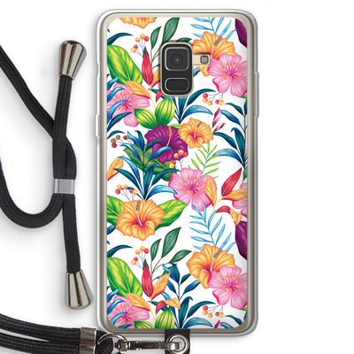 Tropisch 2: Samsung Galaxy A8 (2018) Transparant Hoesje met koord