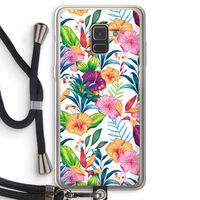Tropisch 2: Samsung Galaxy A8 (2018) Transparant Hoesje met koord