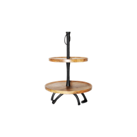 Etagere - 30x30x45 - Naturel - Mangohout/Aluminium