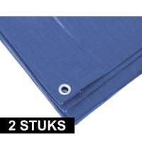 Benson Afdekzeil - 2x - 5 x 8 meter - blauw - dekzeil - polypropyleen grondzeil