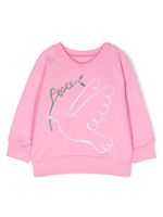 WAUW CAPOW by BANGBANG sweat Peace Out en coton biologique - Rose