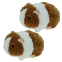 Set van 2x stuks pluche knuffel dieren Cavia van 13 cm - thumbnail