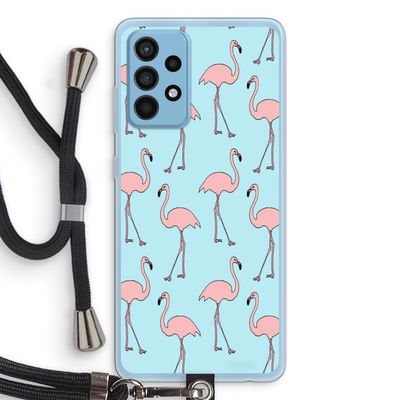 Anything Flamingoes: Samsung Galaxy A52 Transparant Hoesje met koord