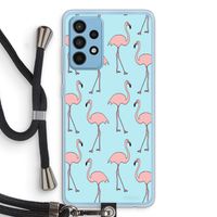 Anything Flamingoes: Samsung Galaxy A52 Transparant Hoesje met koord
