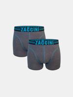 Zaccini - heren boxershort grijs - aqua - 2-pak