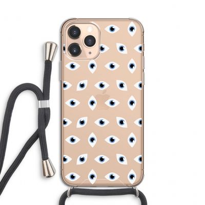 Eyes pattern: iPhone 11 Pro Transparant Hoesje met koord