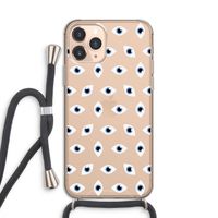 Eyes pattern: iPhone 11 Pro Transparant Hoesje met koord Eyes pattern: iPhone 11 Pro Transparant Hoesje met koord
