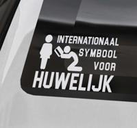 Bruiloft decoratie auto sticker