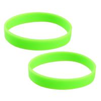 Siliconen armbandjes - 20x - stretch - neon groen - polsbandjes - volwassenen