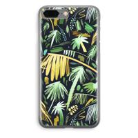 Tropical Palms Dark: iPhone 8 Plus Transparant Hoesje - thumbnail