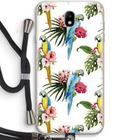 Kleurrijke papegaaien: Samsung Galaxy J7 (2017) Transparant Hoesje met koord