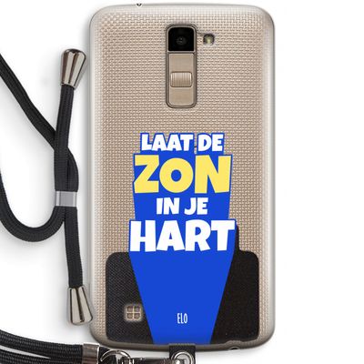 Laat de zon in je hart: LG K10 (2016) Transparant Hoesje met koord