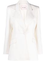 STYLAND wide peak-lapel slim-cut blazer - Blanc