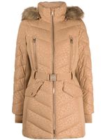 Michael Michael Kors parka matelassée à imprimé léopard - Marron