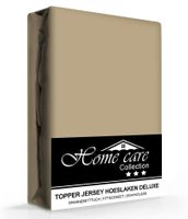 Homecare Jersey Topper Hoeslaken Taupe-180 x 200/220 cm
