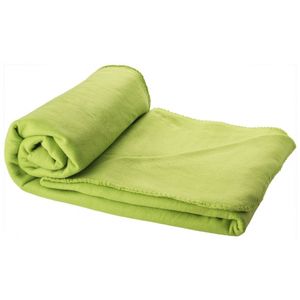 Reisdeken lime met tasje 150 cm   -