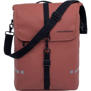 Newlooxs Odense single - ruime enkele fietstas - unisex - waterafstotend polyester - rust - 17,5l