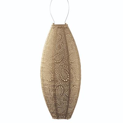 Long Oval 20 Paisley Gold Solar lampion - Lumiz