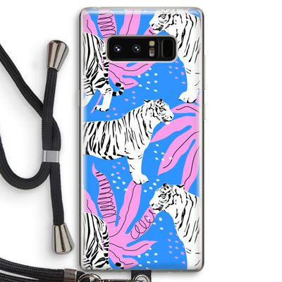 Tijger: Samsung Galaxy Note 8 Transparant Hoesje met koord
