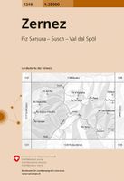 Wandelkaart - Topografische kaart 1218 Zernez | Swisstopo - thumbnail