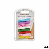 Klemmen Groot Multicolour Hout (24 Stuks)