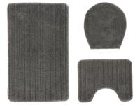LIVARNO Badmat set 3-delig (Badmat met toiletuitsparing, Grijs)
