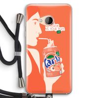 Peach please!: HTC U Play Transparant Hoesje met koord