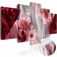 Afbeelding op acrylglas - Orchidee in het rood,  , 5luik - thumbnail