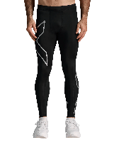 2XU Core Compression hardloopbroek Black/Silver Heren
