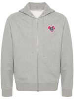 Moncler hoodie zippé à patch logo - Gris - thumbnail