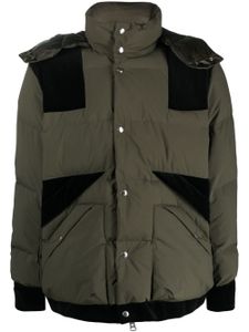 sacai imperméable à capuche détachable - Vert