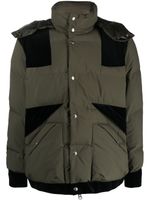 sacai imperméable à capuche détachable - Vert