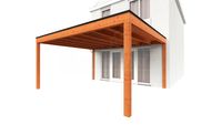 Trendhout Aanbouwveranda Modena 490x485 cm- Plat dak- Hout- Trendhout